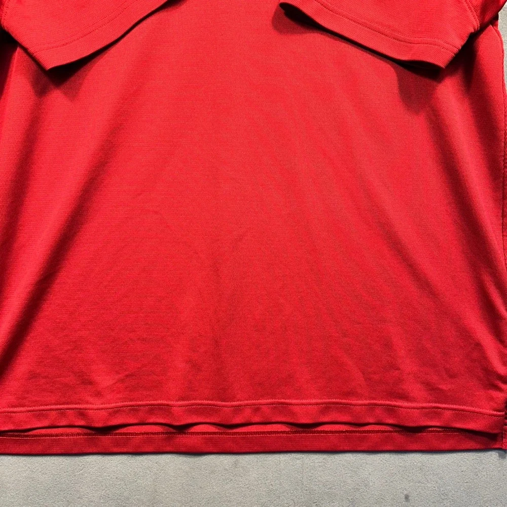 Nike Polo Shirt Mens XL Red Short Sleeve Swoosh Logo Golf Athletic Excellent